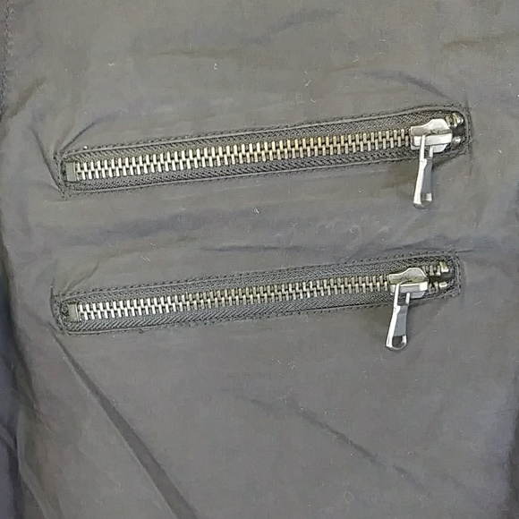 [Y+Y] Black Zipper Front Button Up Shirt Small - Picture 2 of 4